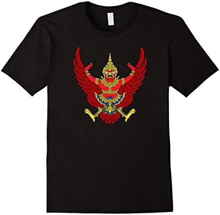 Men's Thailand Garuda Emblem Phra Khrut Pha tee t-shirt XL Black