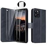 iPhone Wallet Case for iPhone 12/ iPhone 12 Pro Case Cover, [2 Pieces Glass Scre