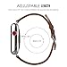 MoKo Compatible Band Replacement for Apple Watch 42mm 44mm Series 4/3/2/1, Luxury Genuine Leather Smart Watch Band Strap Single Tour Replacement - Brown (Not Fit 38mm 40mm Versions)