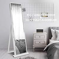 FUNKOCO 79 LED Jewelry Armoires,Jewelry Storage Cabinets,Standing Wall Jewelry Organizer with Full Length Mirror-White