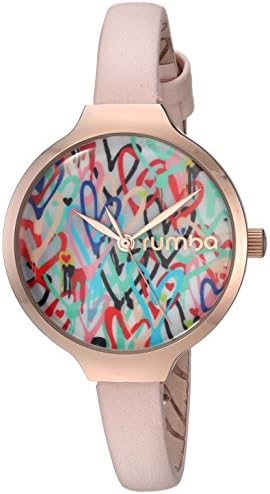 RumbaTime Women's 'Orchard Love' Quartz Metal and Leather Casual Watch