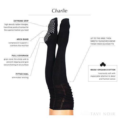 Tavi Noir Charlie Fashion Over The Knee Grip Sock, Ebony, Small - Thumbnail 2
