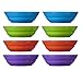 Sonoma 7-inch Plastic Pasta and Salad Dinner Bowls | set of 8 in Classic Colors