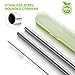 Deppon Reusable Drinking Straws Stainless Steel Metal Straws with Portable Case and Cleaning Brush, Large 0.4 Inch Wide