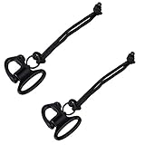 Outdoor Survival Airsoft Paintball 1 Inch Metal Snap Shackle Tactical Clip for Sling and Paracord Bracelet, Black, 2 Pack