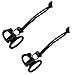 Outdoor Survival Airsoft Paintball 1 Inch Metal Snap Shackle Tactical Clip for Sling and Paracord Bracelet, Black, 2 Pack