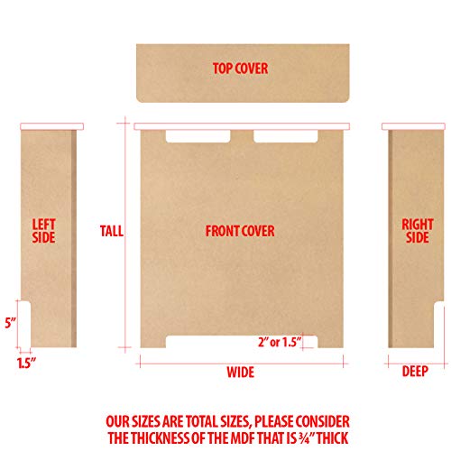 DIY KIT - Unfinished MDF Radiator Cover - Custom Size - Model MD29