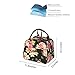 Tigeo Lunch Bags for Women, Lunch Tote Bag Lunch Box Water-resistant Thermal Lunch Bag Cooler Bag Lunch Organizer for Working Picnic Beach Sporting (Black-Flower)