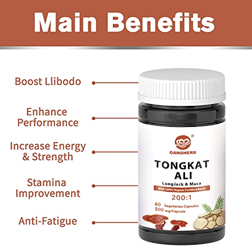 Ganoherb Tongkat Ali for Men, Supports Energy, Stamina and Immune