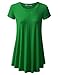 URBANCLEO Womens Round Neck Elong Tunic Top Mini T-Shirt Dress Green 3XLARGE