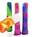 Dpowro Multiuse Popsicle Molds - Silicone Ice Pop Molds and Slim Snack - Maker with Attached Cap - Ice Pop Tube Mold Container - BPA Free - Multi-Color，Set of 6