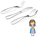 Kiddobloom Kids Stainless Steel Utensil Set, Little Princess Model, set of 3 (Spoon, Fork, and Butter Knife) Perfect for Preschoolers