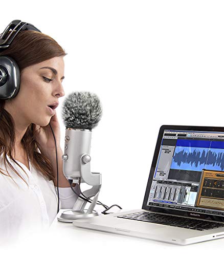 Professional Microphone Furry Windscreen Muff Wind Cover for Blue Yeti - Thumbnail 4