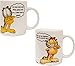 Coffee Mugs-2pc Garfield Ceramic Mugs-11 Ounce-''I'm One Step Away From Being Rich, All I Need Now Is Money''&'' I May Not Be Perfect but I Am Always Me''