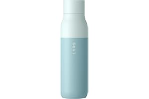 LARQ Bottle PureVis 17 oz - Self-Cleaning and Insulated Stainless Steel Water Bottle with UV Water Purifier and Award-winning Design | Reusable & Travel Friendly, Seaside Mint