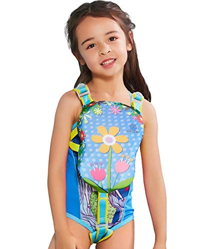 Megartico Kids' Swim Vest Swim Trainer Girls Buoyancy Swimwear Adjustable Safety Strap Boys Removable Swim Chest Float Aid Toddler - Thumbnail 7