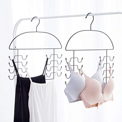 ShenYo Women's Sport Tank Top, Bra, Strappy Dress, Bathing Suit Storage Hanger, Multi-layer Closet Organizer Hanger with Non-slip Hooks(Black)