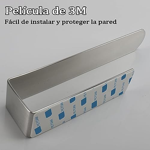 Toallero para Cocina/Toalleros de Baño de Pared, Toallero para Baño manos, Toalleros sin Taladrar, Toallero Adhesivo, Accesorios para Baño, Adecuado para Baños y Cocinas y Papel de Baño（Plateado）