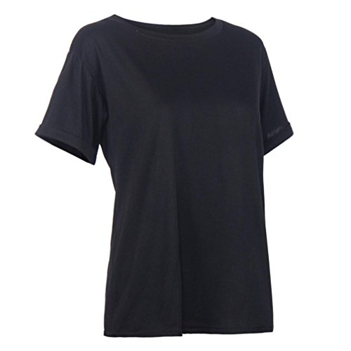 Snowfoller Women Summer Short Sleeve Sports Tee Basketball Uniform Letter Printed Hate You T-Shirt Fashion Tops Blouse (S, Black) - Thumbnail 3