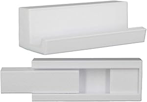 3D Lasers Vinyl Record Album Display Wall Mount/Shelf Stand (5 Pack), Great for LPs, Leaves Walls Damage-Free, Command Strip Included (5, White)