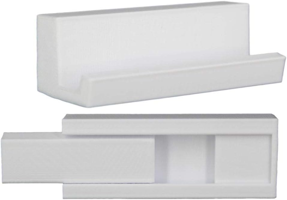 Vinyl Record Wall Mount- 5 Pack (White)| No Wall Damage | Floating Shelf | Black & White Album Holder | Display Your Best LPs