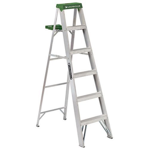 Louisville Ladder 6-Foot Aluminum Step Ladder, 225-Pound Capacity, AS4006