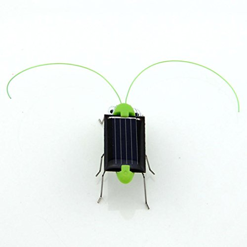 Quartly Solar Power Educational Energy Grasshopper Toys Gadget Kid Gift Novelty Solar Powered Fake Insects Animals Simulation Model Toy (A) - Thumbnail 3