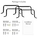 brightmaison BGT Sofia Clothes Rack Set of 4, Hanging Closet Organizer Adjustable & Wall Mount Clothes Rail Laundry Organizer Steel, Black
