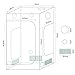 WENFENG Grow Tent 48”x48”x80”, Hydroponic Garden Tent with Heavy Duty Anti-Burst Zipper, 600D Mylar Waterproof Floor Tray for Indoor Plant Growing