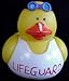 One Dozen (12) Rubber Ducky Lifeguard Pool Party Favors