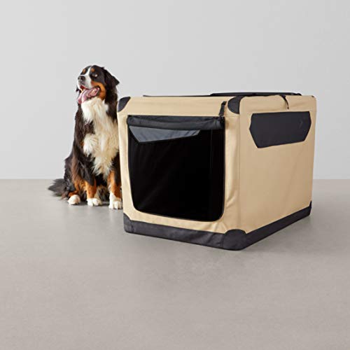 Amazon Basics 2Door Collapsible SoftSided Folding Travel Crate Dog