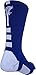 TCK Midline Lacrosse Logo Crew Socks (Royal/White, Large)