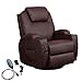 Esright Massage Recliner Chair Heated PU Leather Ergonomic Lounge 360 Degree Swivel (Espresso)