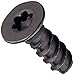 Small Parts 0204LTFB Steel Thread Rolling Screw for Plastic, Black Oxide Finish, 82 Degree Flat Head, Star Drive, #2-28 Thread Size, 1/4