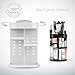 Jerrybox 360-Degree Rotating Makeup Organizer, Cosmetic Storage Carousel Spinning Holder Storage Rack, Fits Makeup Brushes, Lipsticks, Square, White