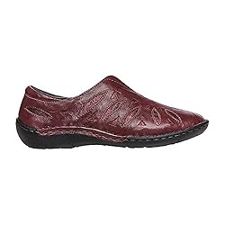 Propet Women's Cameo Flat, Maroon, 6 2E US