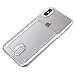 iPhone X Case, Maxonor Slim & Strong Clear Plating TPU Gel Shockproof Case Cover for iPhone X with Card Holder (Transparent)