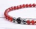 TamLyn Concepts 108 Natural Gemstone Carnelian and Black Onyx Prayer Beads Necklace - Japa Mala Wrap Bracelet for Meditation - Includes Remote Reiki Session