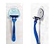2 Pcs Clear Random Color Plastic Suction Razor Holder Rack Bathroom Razor Storage
