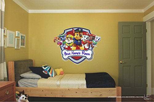 image for Karma Decals Your name Paw patrol shield Rocky | Rubble | Zuma | Evere