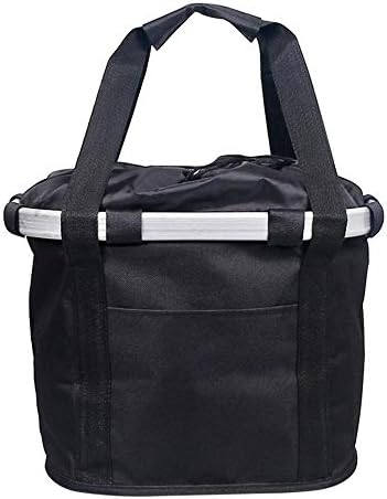 Kalinu Bike Basket Bicycle Detachable Handlebar Front Carrier Pet Bag Bike Frame Bag (Black)