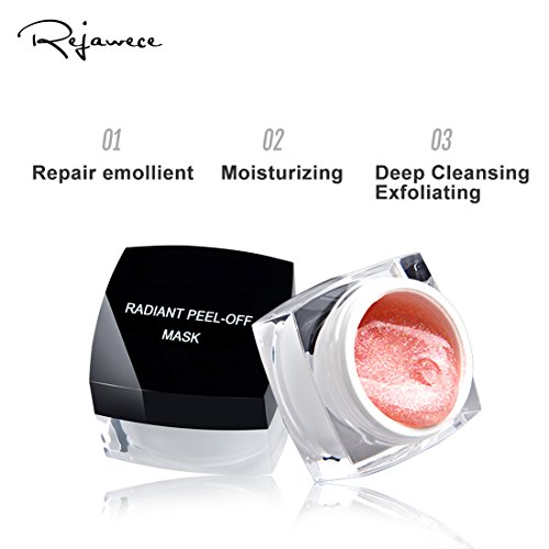 Face Mask Peel Off â€“ Moisturizing Skin Rejuvenation Face Mask Deep Cleaning Exfoliating Skin Care for Dry and Oily Skin with Pearl Gold Glitter Face Mask for Men Women Girls Teens by Rejawece