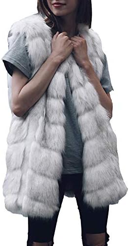 Clearance! HOSOME Women Faux Fur Coat Ladies Sleeveless Vest Waistcoat Jacket Gilet Shrug Outwear Tops