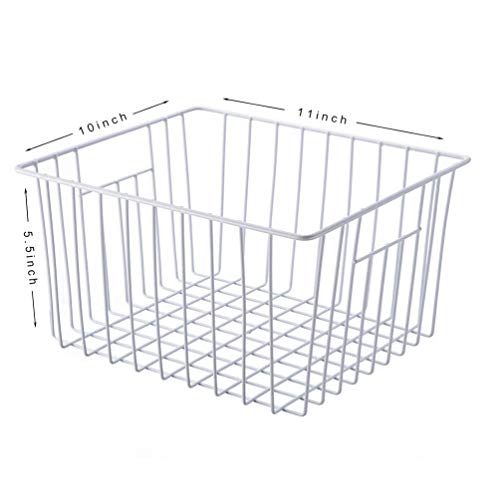 WenZBros Freezer Basket Organizer, Refrigerator Metal Wire Storage