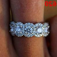 Endicot Women Engagement Wedding Ring Crystal Rhinestone White Gold Plated Rings Jewelry | Model RNG - 5108 | 7
