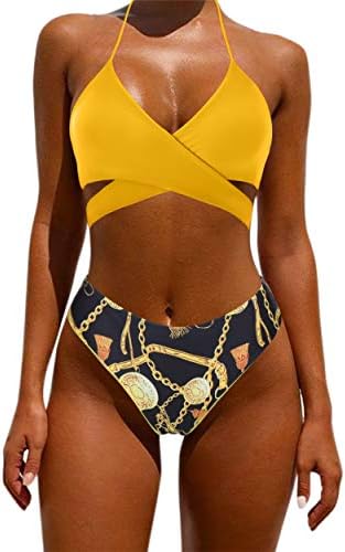 MOOSKINI Womens Padded Push-up Bikini Set Bathing Suits Two Pieces Swimsuit Black