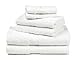 Premium Bamboo Cotton 6 Piece Towel Set (2 Bath Towels, 2 Hand Towels and 2 Washcloths) - Natural, Ultra Absorbent and Eco-Friendly (White)