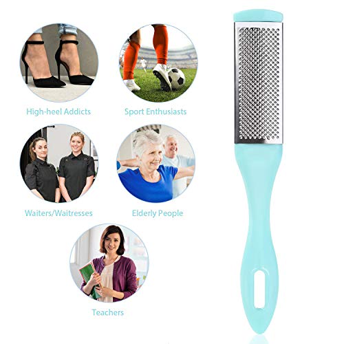 Double Sided Foot Rasp Foot File and Callus Remover to Remove Hard Skin Best Foot Care Pedicure Metal Surface Tool To Remove Hard Skin Surgical Grade Stainless Steel File (BLUE)