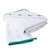Eosette Hooded Baby Towel with Washcloth Mitt, 100% Organic Cotton –White Baby Bath Towel Set for Kids, Girls, Boys, Infant to Toddler –Baby Shower Gift