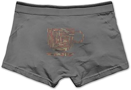 Unhuangs Drink Coffee Men's Low Waists and High Waists, Shorts, Tights, and Short Fiber Underwear XXL Ash